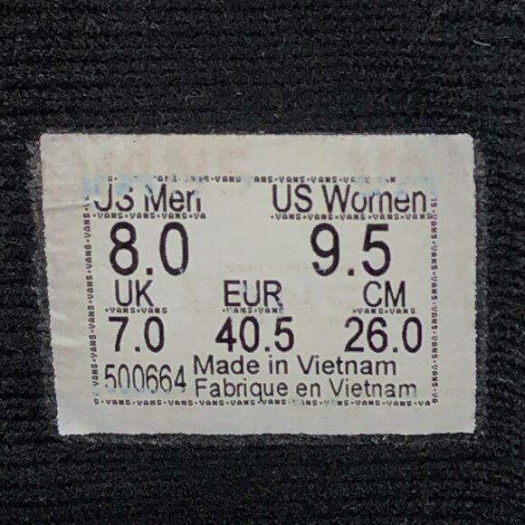 Vans Unisex Size 8M 9.5W Iso Route Staple Black White Lace-Up Sneakers Shoes - Picture 12 of 12